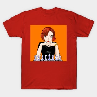 the amazing queen of the gambit in chess beth harmon T-Shirt